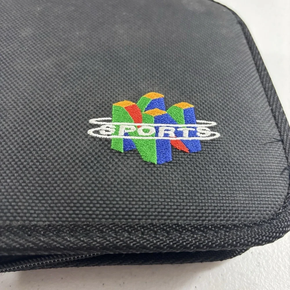 Nintendo 64 Sports Game Carrying Case N64 Travel Bag Holder Storage Zip Up